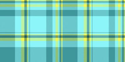 Vibrant teal and yellow plaid pattern. Perfect for textile design, website backgrounds, or cheerful branding. This cheerful, seamless texture evokes feelings of summer and optimism. vector