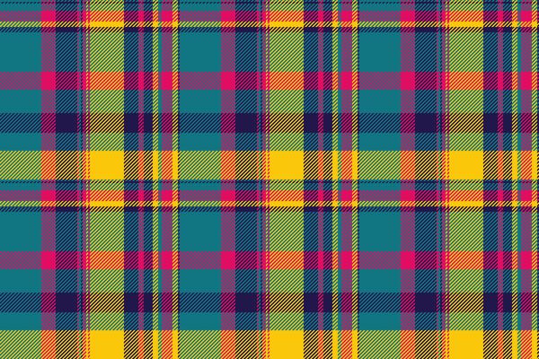 Platform plaid check tartan, woven textile fabric pattern. Scenery texture seamless background in cyan and dark colors.
