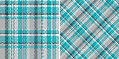Check fabric seamless of texture plaid tartan with a background pattern textile . Set in favorite colors. Fashion trends with mixed straight stripes. vector