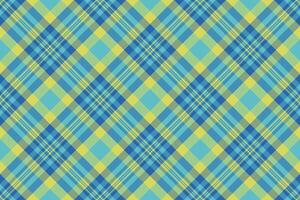 Vibrant blue and yellow plaid pattern. Perfect for textile design, fashion, website backgrounds, or scrapbooking projects. This cheerful, seamless texture evokes feelings of summer and optimism. vector