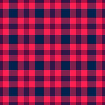 December check seamless , folklore pattern background texture. Halftone textile tartan plaid fabric in red and pink colors.