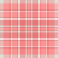 Soft coral and cream plaid pattern. Ideal for textile design, fashion, home decor, and website backgrounds. This delicate, repeating texture evokes feelings of warmth and comfort. vector