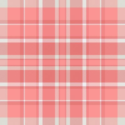 Soft coral and cream plaid pattern. Ideal for textile design, fashion, home decor, and website backgrounds. This delicate, repeating texture evokes feelings of warmth and comfort.