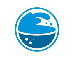 Modern, vibrant, and clean logo featuring a stylized wave within a circle. Perfect for ecofriendly brands, waterrelated services, or ocean conservation projects. vector