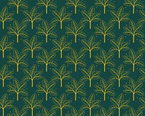 Elegant gold leaf pattern on a deep teal background. Perfect for textile design, wallpaper, or website backgrounds. Sophisticated and minimalist style evokes natures beauty and tranquility.