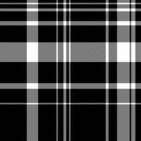 Sleek black and white plaid pattern. Perfect for textile designs, website backgrounds, or fashion illustrations. This classic, timeless texture evokes a sense of sophistication and style. vector
