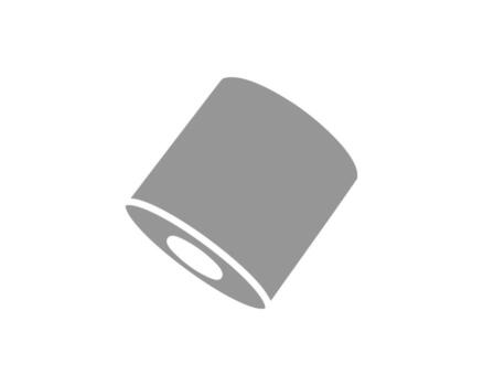 A minimalist grey graphic depicting a roll of paper, suggesting themes of simplicity, organization, and new beginnings. vector