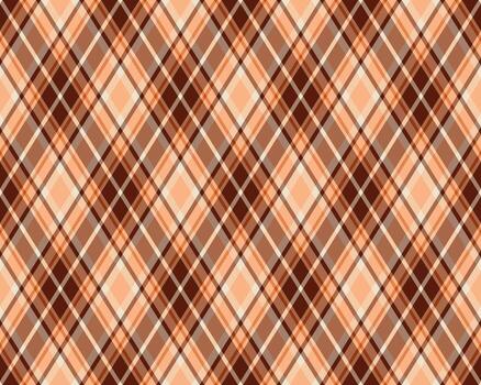 elegante diagonal tartán modelo en calentar melocotón y marrón tonos Perfecto para textil diseño, temática de otoño proyectos, o agregando un toque de sofisticado textura a tu diseños vector
