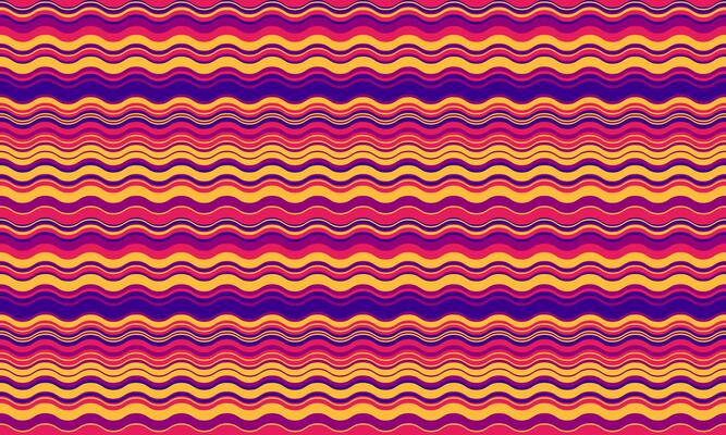 Vibrant wavy stripes in sunset hues create an energetic, retroinspired pattern. Perfect for website backgrounds, textile designs, or playful branding.