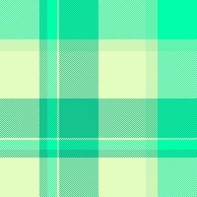 Pixelated plaid background in refreshing shades of green and yellow. Modern and versatile, perfect for textiles, web design, or adding a retro touch.