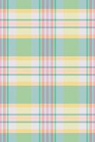 Age plaid seamless , folklore fabric tartan texture. Expressive pattern check background textile in teal and yellow colors. vector