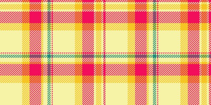 Vibrant yellow, pink, and teal plaid pattern. Perfect for textile design, fashion, website backgrounds, or packaging. This cheerful, energetic design evokes feelings of warmth and summer.