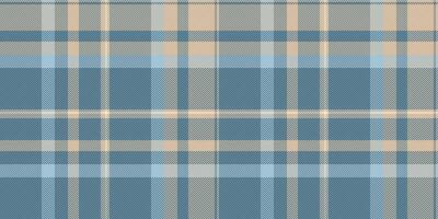 Serene blue and beige plaid pattern. Perfect for textile design, website backgrounds, or apparel projects. Evokes a feeling of calm and sophistication. vector