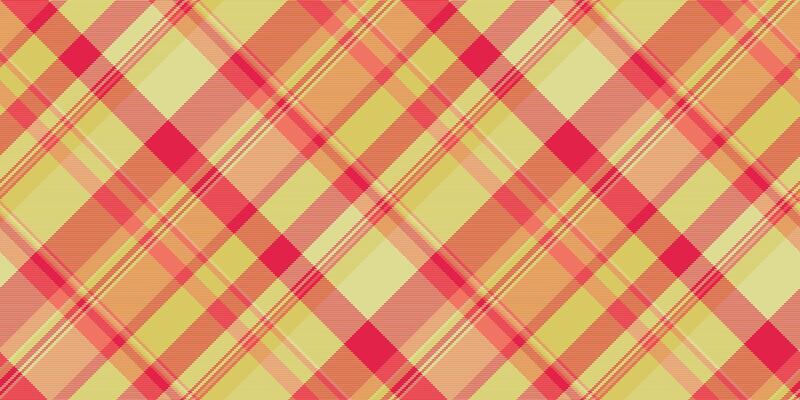 Vibrant plaid pattern with overlapping lines in shades of yellow, orange, and red. A versatile backdrop ideal for textiles, digital art, and graphic design projects.