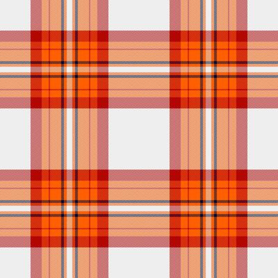 Seamless textile pattern. Vivid orange, red, and blue intersecting lines create a bold plaid design. Ideal for backgrounds, fashion, or abstract textures.