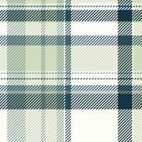 Classic plaid pattern featuring teal, green, and cream hues. Ideal for backgrounds, textiles, or design elements needing a traditional, yet modern touch. vector