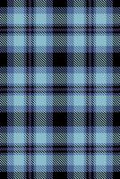 Elegant blue and black plaid pattern. Perfect for textile designs, website backgrounds, or fashion projects. This seamless texture evokes a sense of classic style and sophistication. vector