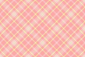 Soft pastel pink and yellow plaid pattern. Ideal for textile designs, wallpapers, and website backgrounds. This delicate, seamless texture evokes feelings of femininity, sweetness, and springtime. vector