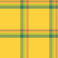 Vibrant yellow plaid pattern. Perfect for textile design, website backgrounds, or fashion projects. The cheerful color scheme evokes warmth and optimism. vector