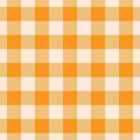 Underwear tartan fabric check, striped textile plaid. Volume pattern texture seamless background in antique white and orange colors. vector