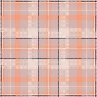 Elegant peach and gray plaid pattern. Perfect for textile design, apparel, wrapping paper, or website backgrounds. Subtle yet stylish, this seamless texture evokes feelings of warmth and comfort. vector