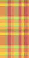 Crossed textile seamless plaid, realistic background pattern . Deluxe fabric check texture tartan in indian red and yellow colors. vector