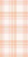 Relief pattern texture seamless, rural background tartan fabric. Close up check plaid textile in light and sea shell colors. vector