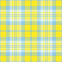 Vibrant yellow and light blue plaid pattern. Perfect for textile design, apparel, websites, or cheerful backgrounds. This cheerful, seamless texture evokes feelings of optimism and freshness. vector