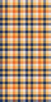 Fire check tartan, wrapping seamless pattern plaid. Unique textile fabric background texture in amber and blue colors. vector