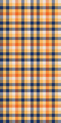 Fire check tartan, wrapping seamless pattern plaid. Unique textile fabric background texture in amber and blue colors.