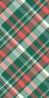 Book fabric plaid background, deep seamless check. Industry pattern texture tartan textile in teal and red colors. vector