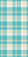 Seamless teal and cream plaid pattern. Perfect for textile design, website backgrounds, or crafting projects. This cheerful, classic check offers a versatile, stylish texture. vector