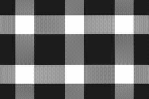 Classic black and white buffalo plaid pattern. Versatile design ideal for fashion, home decor, or web backgrounds. Subtle texture adds depth and sophistication. vector