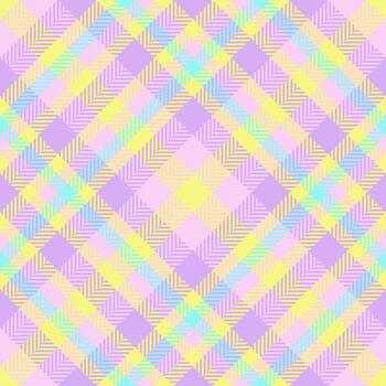 Pastel plaid pattern. A cheerful, seamless texture ideal for textiles, stationery, or web design. Soft colors create a delicate, playful feel, perfect for spring or summer themes. vector