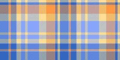 Vibrant pastel plaid pattern in blue, orange, and beige. Perfect for textile design, fashion, website backgrounds, or any project needing a cheerful, modern, and stylish texture. vector