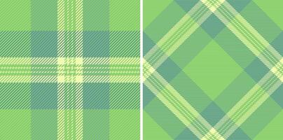 Pair of vibrant lime green and teal plaid patterns. Perfect for textile design, web backgrounds, or crafting projects. Fresh, modern, and versatile textures offer endless creative possibilities. vector