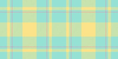 Pastel yellow and teal plaid pattern. Perfect for backgrounds, textiles, or website design. This cheerful, seamless texture evokes feelings of spring and happiness. vector
