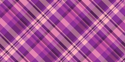 Elegant diagonal plaid pattern in shades of purple and pink. Perfect for textile design, fashion, websites, and branding. This textured background evokes feelings of warmth and sophistication. vector