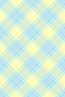 Pastel plaid pattern, perfect for spring designs. Subtle light blue and yellow hues create a soft, cheerful texture. vector