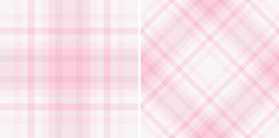 Delicate pink plaid patterns, perfect for textile design, fashion, and stationery. Two variations offer versatile options for backgrounds, prints, or website assets. vector