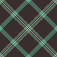 Stylish teal and beige plaid pattern on a dark brown background. Perfect for textile design, fashion, website backgrounds, or any project needing a modern yet classic feel. vector