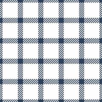Stylish navy blue and white plaid pattern. Perfect for textile design, website backgrounds, or fashion projects. Clean, minimalist aesthetic evokes a sense of order and sophistication. vector