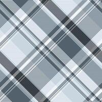 Sleek grayscale plaid pattern. Modern geometric design with intersecting lines and subtle shading. Ideal for textiles, website backgrounds, or stylish branding. vector