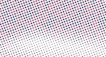 Red and blue star pattern on a white background.American Independence Day stars background. vector