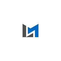 minimalist letter LM or ML logo concept for business and consulting company vector
