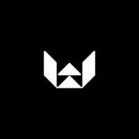 monogram letter W and arrow up logo concept vector