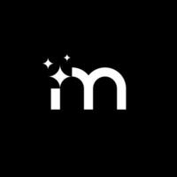 Letter M star or M shining or M cleaning logo concept vector