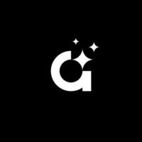 Letter A star or A shining or A cleaning logo concept vector