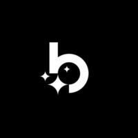 Letter B star or B shining or B cleaning logo concept vector