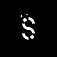 letra s estrella o s brillante o s limpieza logo concepto vector